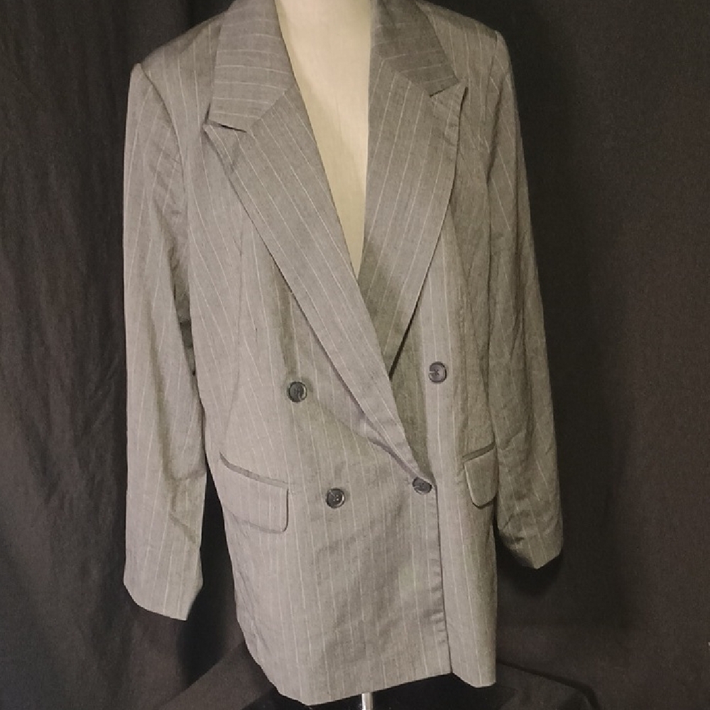 A New Day Charcoal Pinstripe Blazer